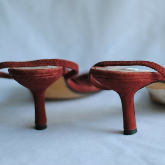 Sacha London Red Heels with Bow Detail - Picture 4 of 6